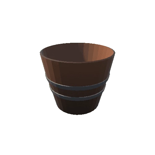 Small Dark Wooden Bucket